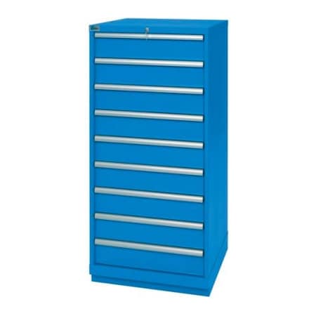 Lista International Lista 9 Drawer Standard Width Cabinet - Bright Blue, Individual Lock XSSC1350-0903BBRG